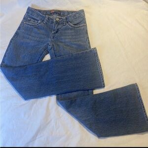 Levi's Girls Bootcut Jeans Blue Stretch Button Pockets 8 Reg Adjustable Waist